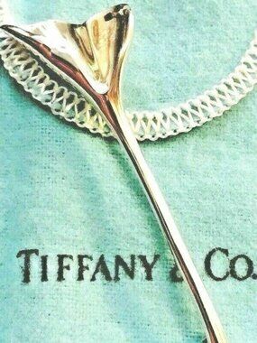 Tiffany & Co. Sterling Silver Gingko Tree Leaf Brooch Pin